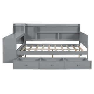 Daybed With 3 Drawers USB Ports And Desk