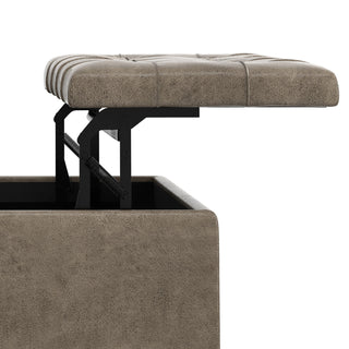 Harrison - Square Coffee Table Ottoman - Brown