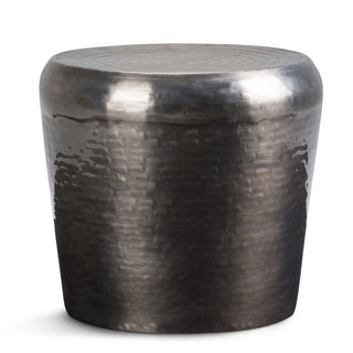 Troy - Metal Accent Table - Antique Silver