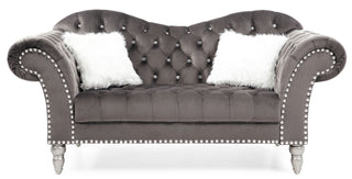 Elegant Round Arm Loveseat