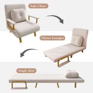 5 In 1 Folding Sofa Bed With 5 Position Adjustable Backrest