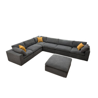 Custom Configuration Modular Sectional & Toss Pillows