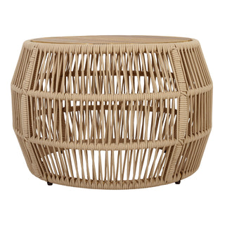 Round Side Table With Rope Frame
