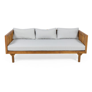 Claremont - 3 Seater Daybed Teak Acacia Wood Water Resistant Cushions