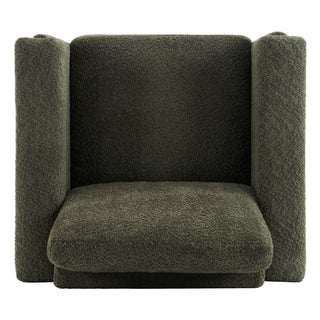 Upholstered Accent Armchair With Square Arm
