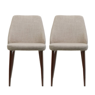 Modern Dining Chair With Iron Legs And Wood Finish