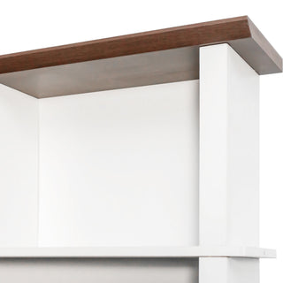 4 In 1 Hall Tree With 6 Hooks, Entryway Bench With Adjustable Shelves - White