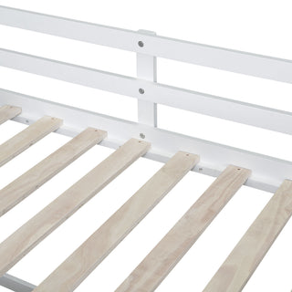 Low Loft Bed With Rolling Desk, Shelf And Drawers