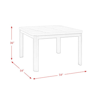 Francesca - 5 Piece Square Counter Dining Set (Table & Four Chairs) - White Marble