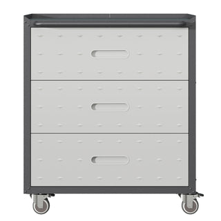Heavy Duty Metal Storage Cabinet With Wheels 3 Drawer Tool Cabinet For Garage, Office, And Home Organizer Solutions