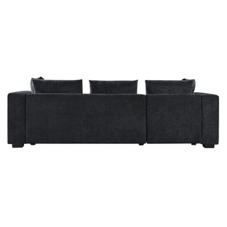 Modern L Shaped Sectional Sofa With Upholstery And Wooden Storage