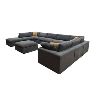 Custom Configuration Modular Sectional & Toss Pillows
