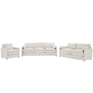 Cozy Upholstered Sofa Set For Living Room