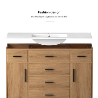 Bathroom Vanity With Abundant Storage 2 Soft Close Doors And 6 Drawers