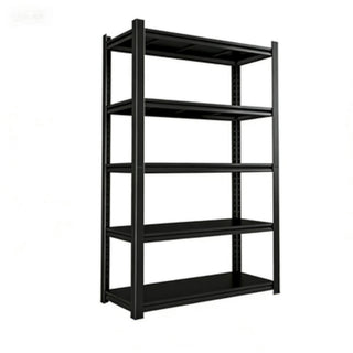 Shelves With 5 Removable Dividers, Durable For Garage - Black