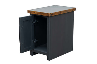 Chairside Table - Black / Whiskey
