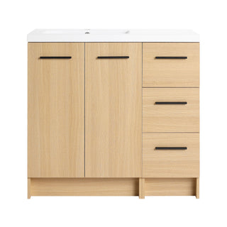 Wall Mounted Floating Bathroom Vanity With Sink, Door & Drawers Modular Cabinet