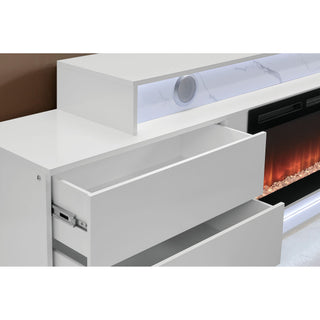 Kerry - Entertainment Unit With Speaker And LED Lighting - White