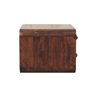 Curved Wall Mounted Bedside Nightstand