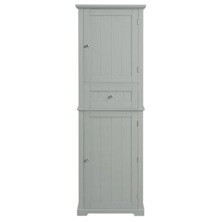 Tall Freestanding Bathroom Storage Cabinet With Drawer And Adjustable Shelf