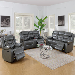 Modern Reclining Sofa With Pillow Arms And Headrest