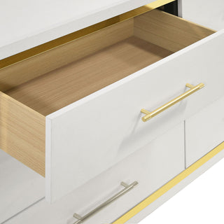 Malcolm - 6 Drawer Dresser With Mirror - White