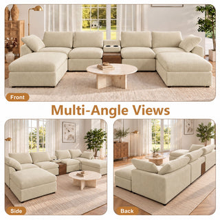 Modular Cloud Couch With Storage Console