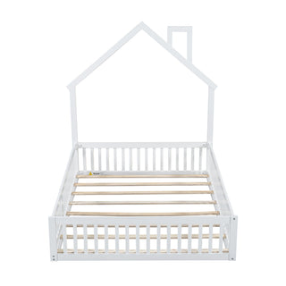 House Platform Bed With Guardrail