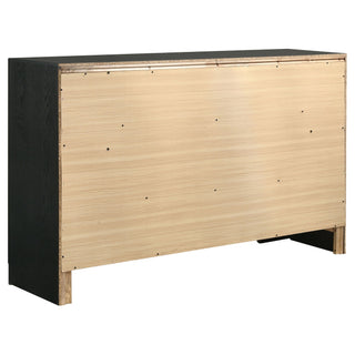 Modern Bedroom Set With Upholstered Headboard And Textured Storage