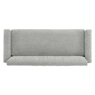 Modern Loveseat Sofa, 2 Seater With Square Arms For Living Room