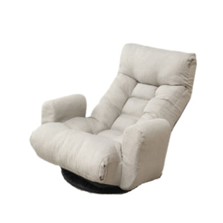 Modern With Metal Frame Swivel Game Lounge Chair With Adjustable Headrest And Waist Support, 360 Degree Rotatable Leisure Chair For Living Room - Gray