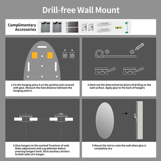 Modern Oval Full Length Wall Mirror
