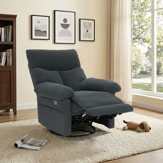 Swivel Rocker Recliner Chair With Manual Recline For Living Room