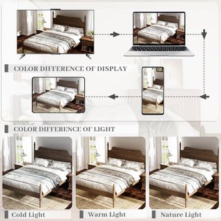 Retro 4 Poster Platform Bed Frame With Curved Tall Headboard