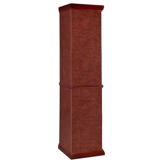 Jacob - 6 Shelf Curio Display Cabinet - Red / Brown