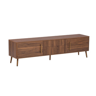 TV Stand With 2 Drawers, Media Console Table - Walnut