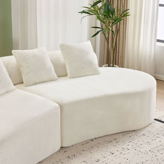 Modern Curved Sofa With Pillows