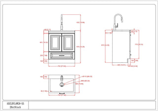 Lawrence - Laundry Cabinet With Faucet And Stainless Steel Sink