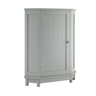 Bathroom Cabinet Triangle Corner Storage Cabinet With Adjustable Shelf Modern Style