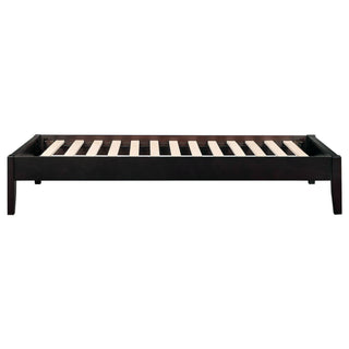 Queen Platform Bed With Tapered Legs - Brown