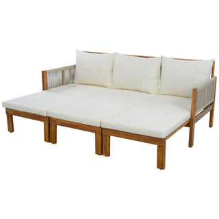 Outdoor 3 Seat Patio Sunbed