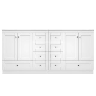 Shaker Free Standing Bathroom Vanity Cabinet & Sink, Soft Close Drawers, Soft Close Doors