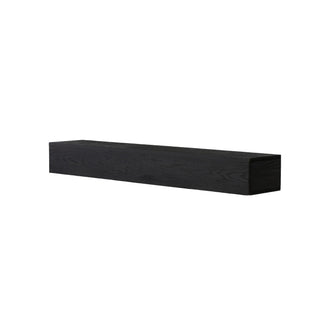 48'' Embossed Fireplace Mante, Wall Mounted Floating Shelf - Black