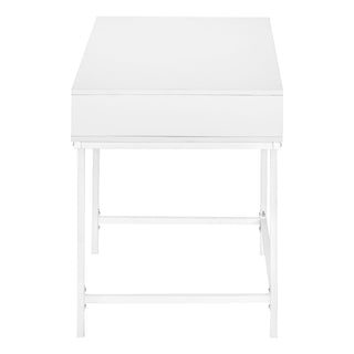 Computer Desk For Home Office, Storage Drawers, Marble Look Contemporary & Modern