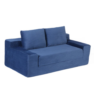 Comfortable Deep Seat Loveseat Sofa Bed, Reversible Cushion With Pillows