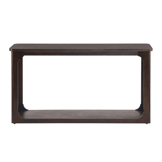 Console Table With Open Arch Cutouts For Living Room Hallway - Espresso