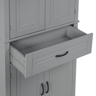Bathroom Storage Cabinet With Doors And Drawer, Adjustable Shelf