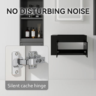 Floating Bathroom Vanity Cabinet, Soft Close Double Drawers, Open Side Storage, Wall Mounted, Cabinet Only