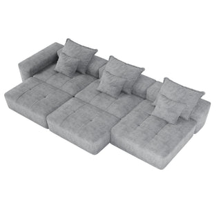 Modern Oversized, Modular Sectional Sofa With Pillows
