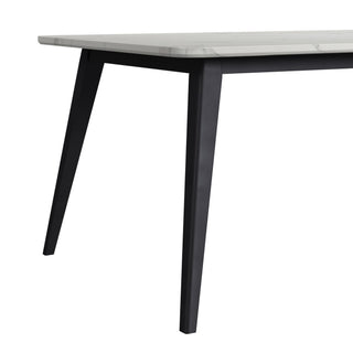 Marlene - Dining Table With White Faux Marble Top - White